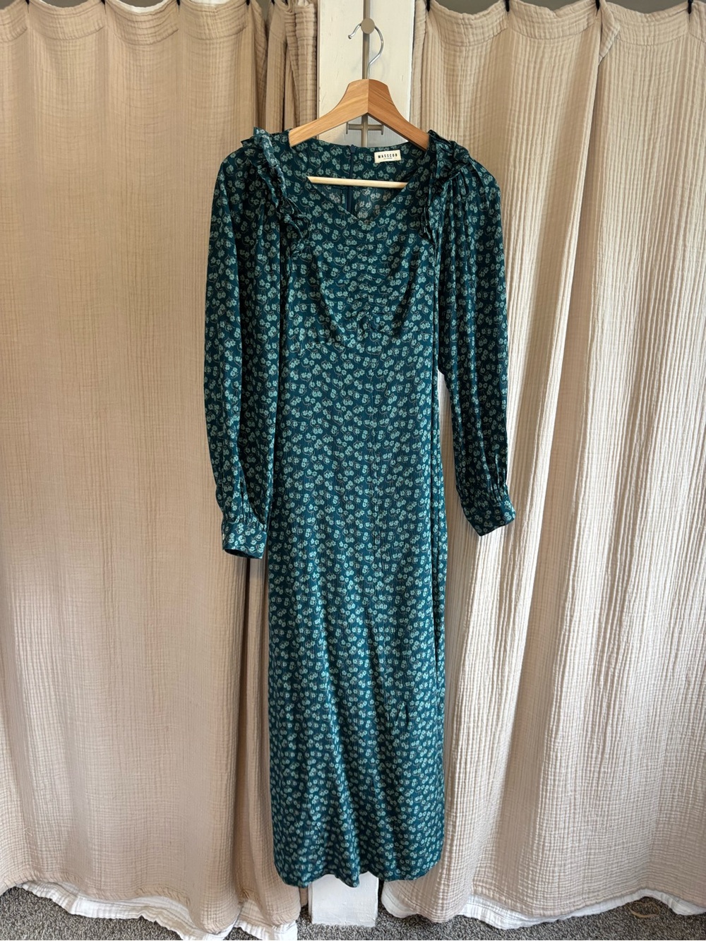 Like new Masscob 100% Silk Maxi Dress- Small